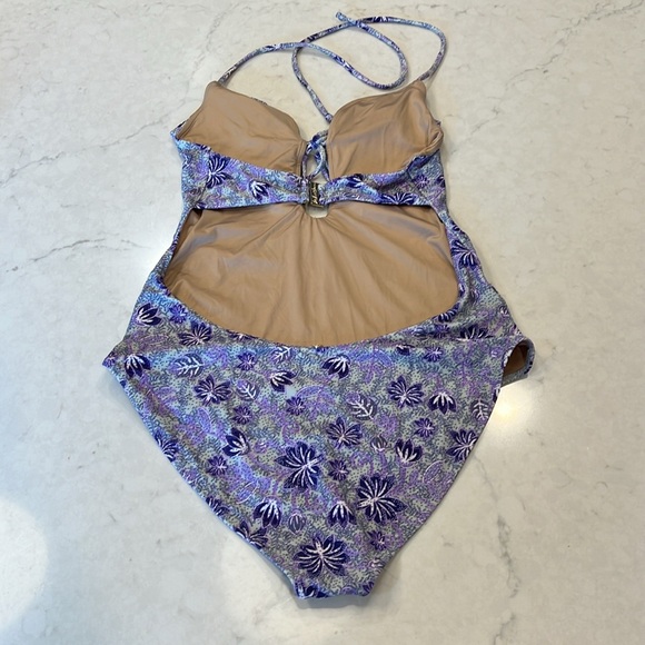For Love And Lemons Cannes‎ Floral Purple One-Piece Swimsuit Size Medium - Picture 5 of 9